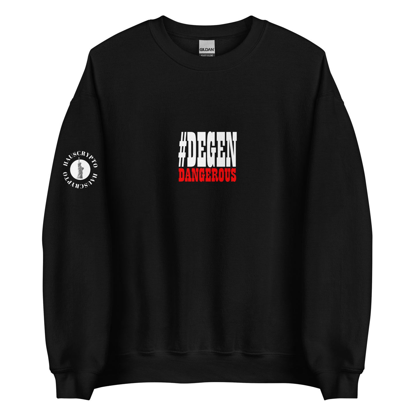 Degen Dangerous Sweatshirt – bold crypto streetwear for risk-taking traders and meme lovers.