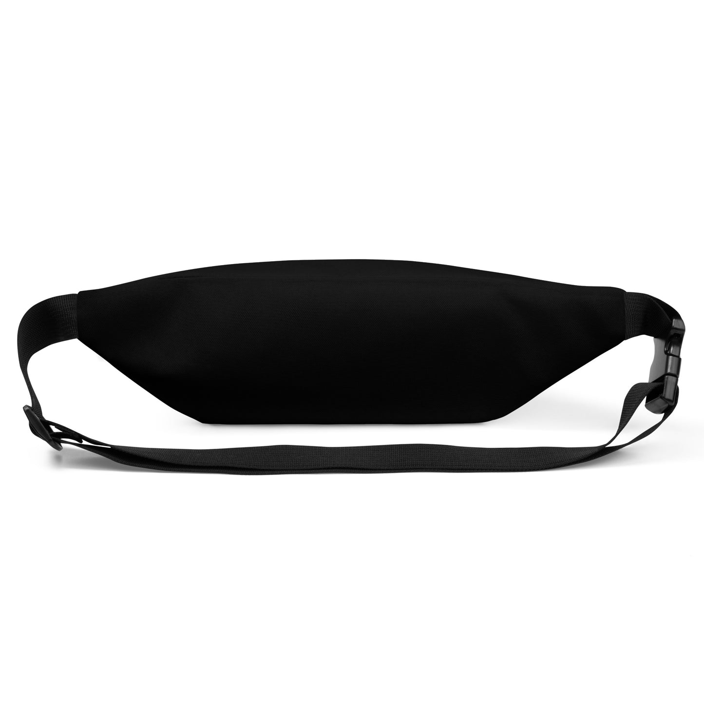 Black waist bag with NFC-inspired icon – sleek crypto accessory for traders, travelers, and minimalists.