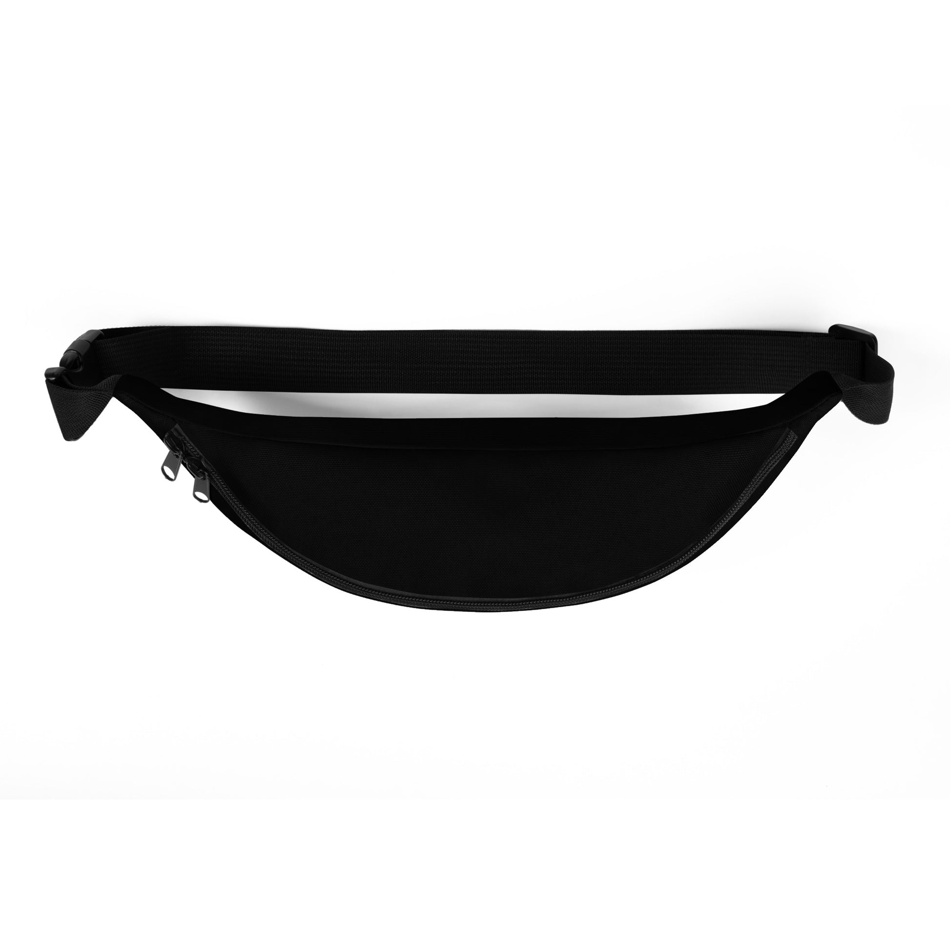 Black waist bag with NFC-inspired icon – sleek crypto accessory for traders, travelers, and minimalists.